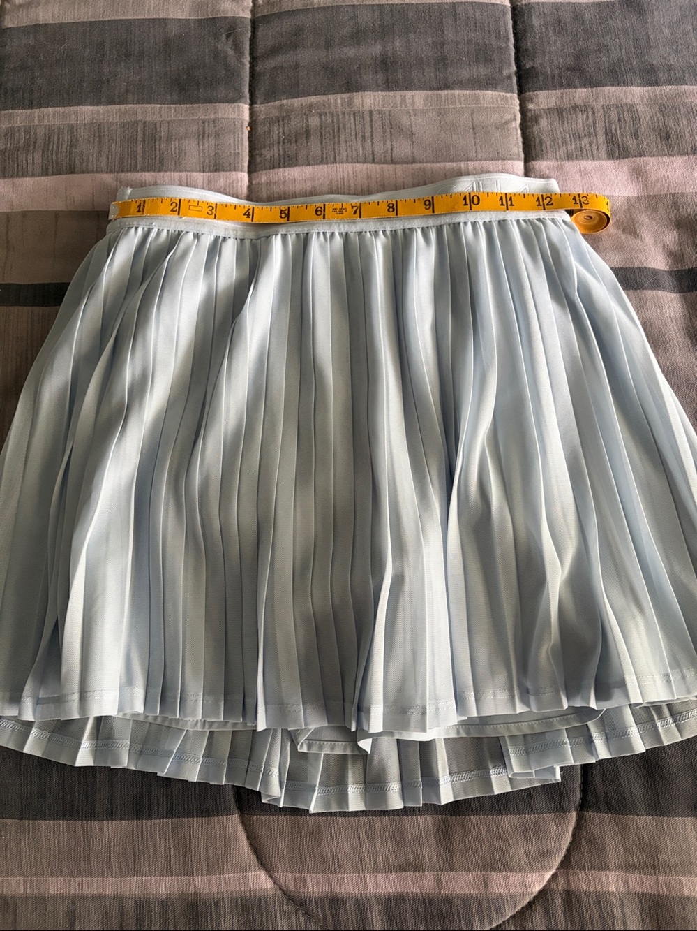 Calia Pleated 15” Mesh Skort in Pale Blue  XS
